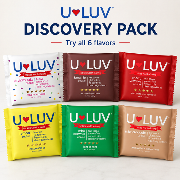 U-LUV Discovery 6-Pack | One of Each Flavor | Soft & Chewy | Gluten Free | Made with Avocado Oil | Allergen Friendly