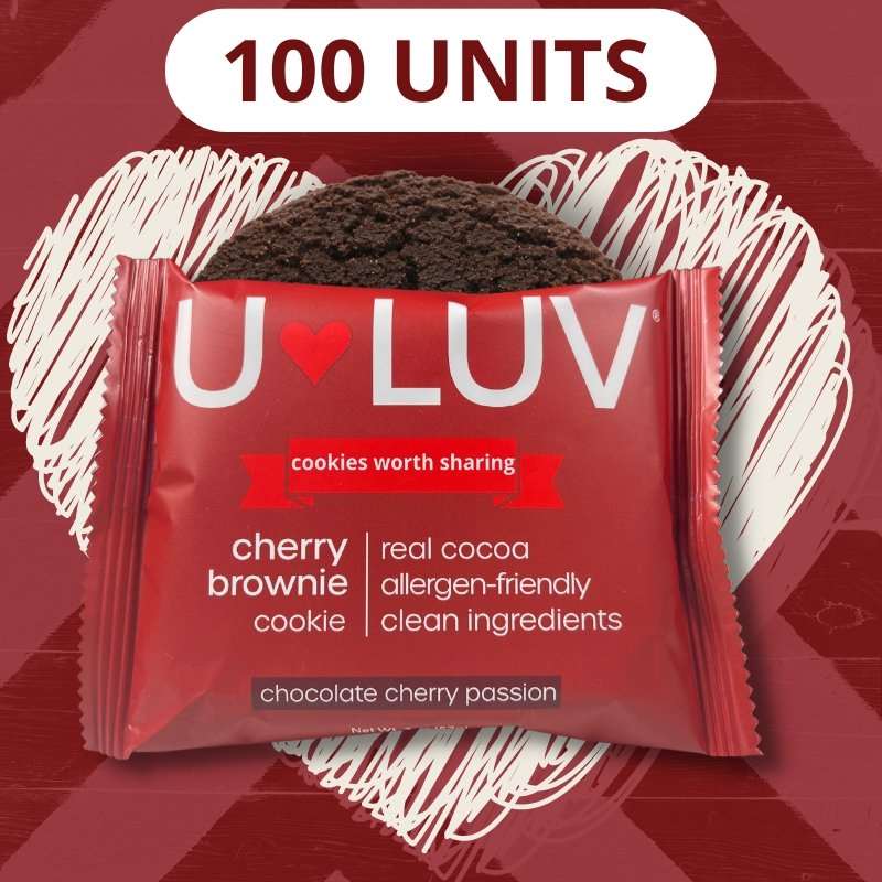 CHERRY BROWNIE COOKIES | 100 SINGLES - U-LUV Foods