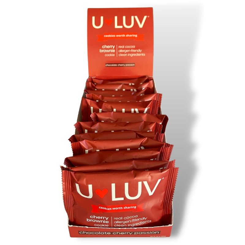 CHERRY BROWNIE COOKIES | 72 SINGLES | RETAIL - U-LUV Foods