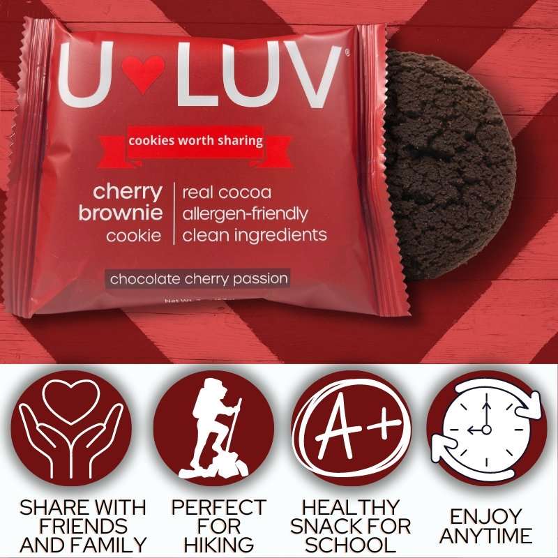 CHERRY BROWNIE COOKIES | 72 SINGLES | RETAIL - U-LUV Foods